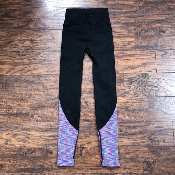 Lululemon • 2021 Love Revealed Tight 7/8 black rainbow space dye leggings - Picture 2 of 10